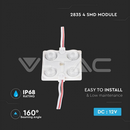 MODUL 4 LED-URI 1.44W SMD2835 ALBASTRU IP68 [1]