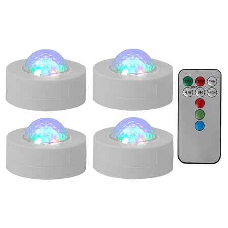 Efecte / Efecte LED - Pachet 4 mini astro rgb cu stroboscop si telecomanda