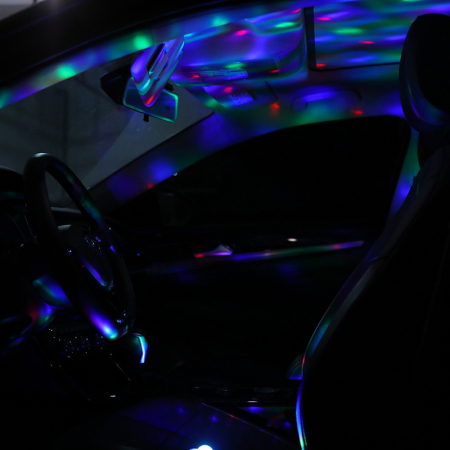 Pachet 4 mini astro rgb cu stroboscop si telecomanda [2]