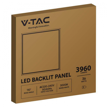 PANOU LED 36W 120LM/W 60X60CM 3000K ALB CALD [2]