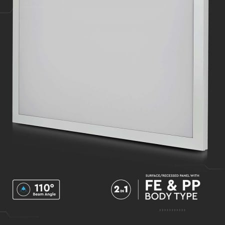 PANOU LED 36W 2IN1 60CM X 60CM 3960LM 6400K ALB RECE [10]