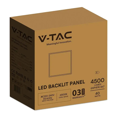 PANOU LED 40W 60CM X 60CM 6500K ALB RECE [2]