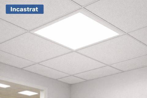 Panou LED 60x60 36W 2 în 1 Incastrat și aplicat, 3960lm, 4000K [3]