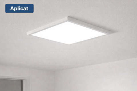 Panou LED 60x60 36W 3960lm 2 în 1 Incastrat și aplicat, 6500K Alb Rece, cip Samsung [2]