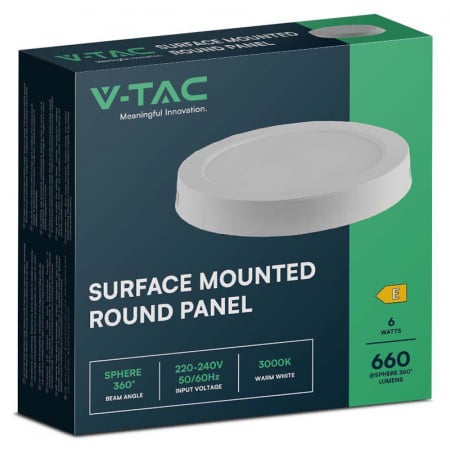 Aplica LED pentru tavan rotunda 6W 3000K V-TAC 7870 [1]