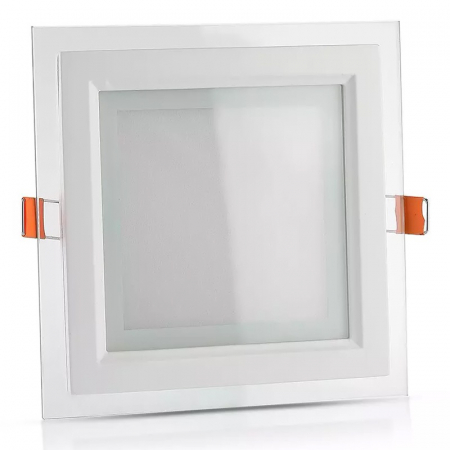 PANOU LED PATRAT INCORPORABIL 18W 6400K ALB RECE, STICLA [1]