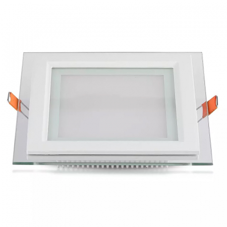 PANOU LED PATRAT INCORPORABIL 6W 6400K ALB RECE, STICLA [2]