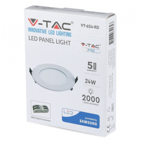 PANOU LED ROTUND INCORPORABIL 24W ALB CALD, CIP SAMSUNG [3]