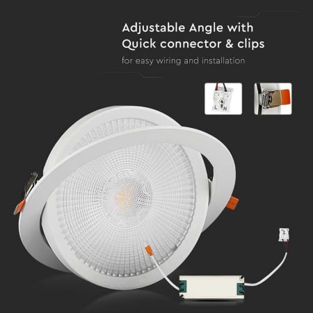 PANOU LED UNGHI REGLABIL 30W 4000K ALB NEUTRU [8]