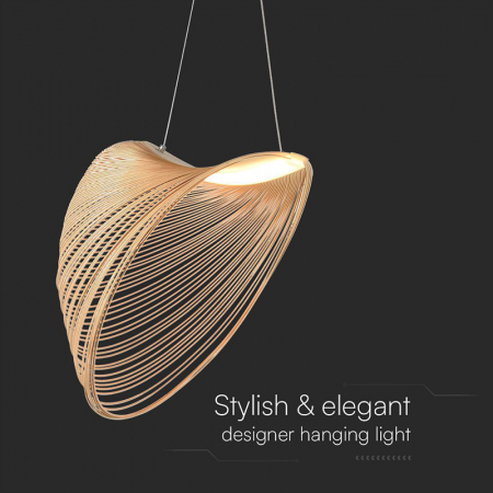 Pendul LED 10W design din lemn 3000K [3]