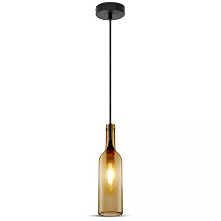 ILUMINAT INTERIOR - Pendul tavan model sticlă vin culoare maro, V-TAC