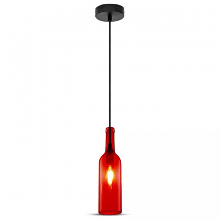 Pendul tavan model sticlă vin culoare roșu - V-TAC [1]