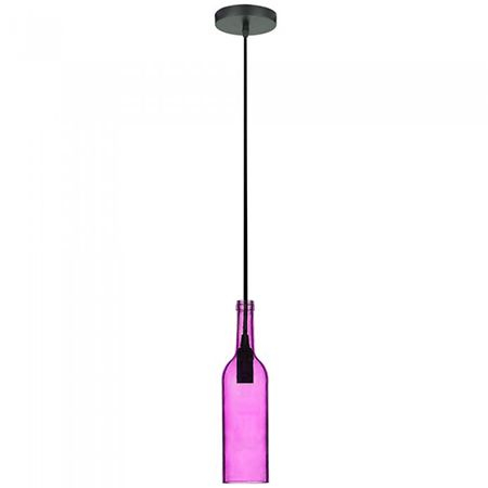 ILUMINAT INTERIOR - Pendul tavan model sticlă vin culoare roz