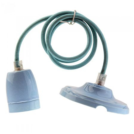 ILUMINAT INTERIOR - Pendul tavan portelan soclu E27 - albastru - V-TAC