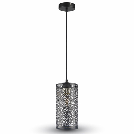 Candelabre - Pendul tavan soclu E27 negru mat, V-TAC