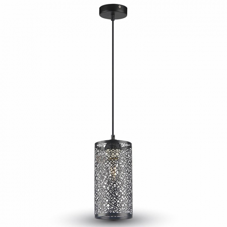 Pendul tavan soclu E27 negru mat, V-TAC [1]