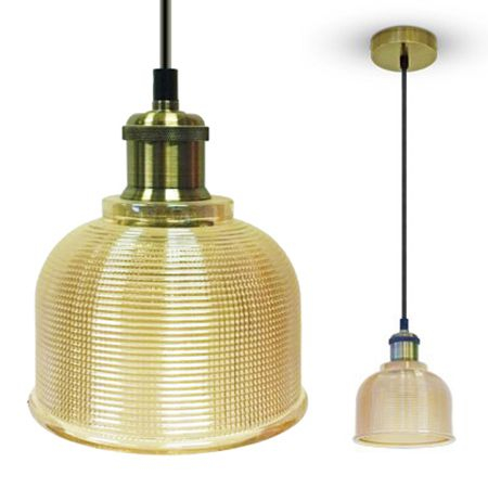 ILUMINAT INTERIOR - Pendul tavan soclu E27 sticlă - chihlimbar