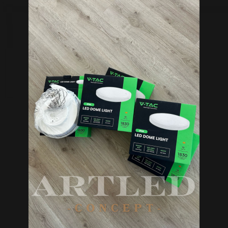 Plafoniera 18w ip44 4000k alb neutru - alb [1]