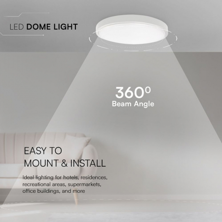 PLAFONIERA 18W IP44 4000K ALB NEUTRU - ALB [6]