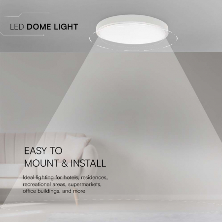 Plafoniera 18w ip44 4000k alb neutru - alb [7]