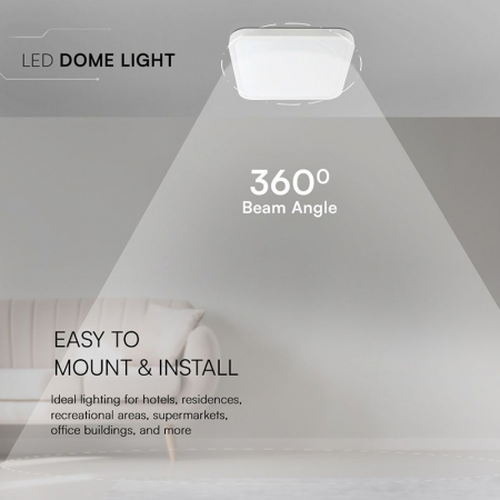PLAFONIERA 18W IP44 4000K ALB NEUTRU - ALB [6]