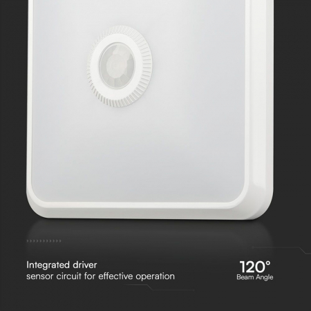 Plafoniera LED, 12W, IP20, senzor de mișcare 3in1, alb, V-TAC, SKU-23419 [3]