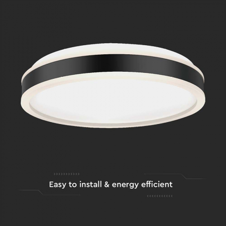 PLAFONIERA LED 18W 3IN1 - NEGRU [4]