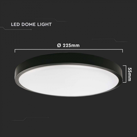 Plafonieră led 18w IP44 4000k alb neutru - negru [3]