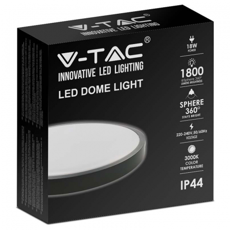 Plafonieră led 18w IP44 4000k alb neutru - negru [2]