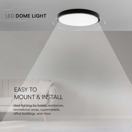PLAFONIERA LED 18W IP44 4000K ALB NEUTRU - NEGRU [6]