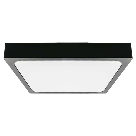 Aplice si plafoniere - Plafonieră led 18w IP44 6500k alb rece - negru