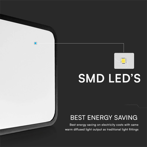 PLAFONIERA LED 18W IP44 CU SENZOR 4000K CIP SAMSUNG - NEGRU [4]