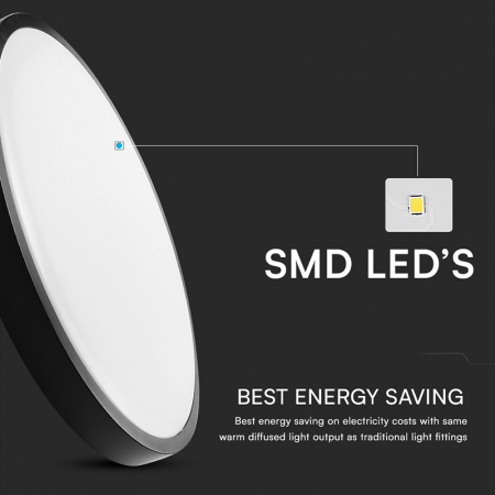 Plafoniera LED, 24W, 4000K, IP44, cu senzor de miscare, V-TAC, SKU-76701-24 [6]
