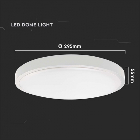 Plafoniera led 24w ip44 4000k alb neutru - alb [3]