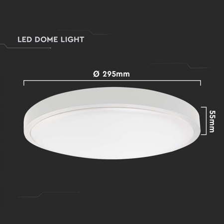 Plafonieră led 24w IP44 6500k alb rece - alb [3]