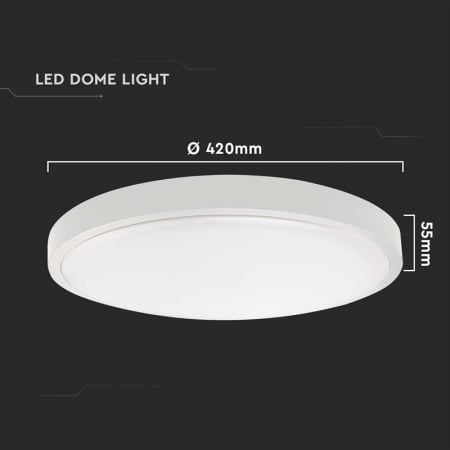 Plafoniera led 30w ip44 4000k alb neutru - alb [3]