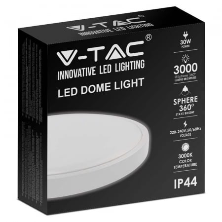 Plafoniera led 30w ip44 4000k alb neutru - alb [2]