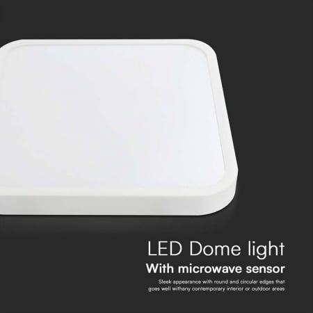 Plafonieră led 30w IP44 cu senzor 4000k alb neutru - alb - V-TAC  SKU-76681 [6]