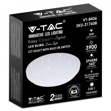 PLAFONIERA LED 36W 48CM 3 IN 1 - MODEL STELUTE [11]