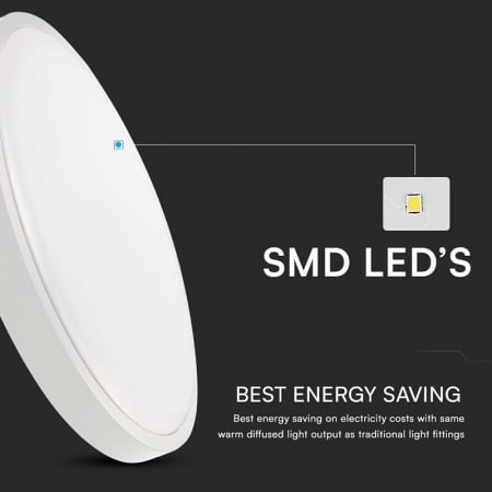 Plafoniera LED, 36W, IP44, 4000K, alb neutru, alb, V-TAC, SKU-76221 [5]
