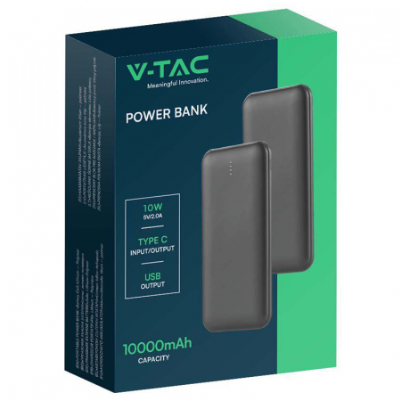 POWER BANK 10000MAH CU CABLU 30CM TIP C - NEGRU [3]