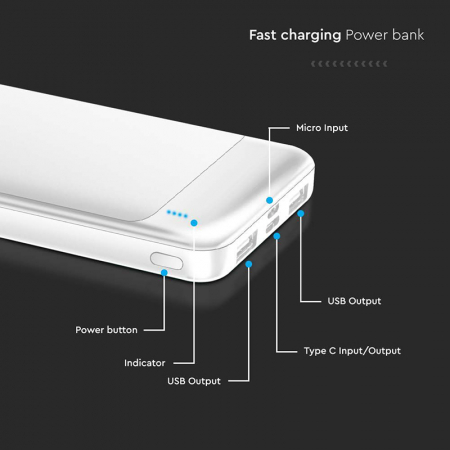POWER BANK 10000MAH FAST CHARGE - ALB [3]