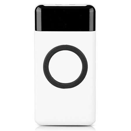 BATERII EXTERNE - POWER BANK 10000MAH INCARCARE WIRELESS - ALB