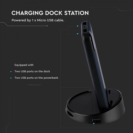 POWER BANK 8000MAH INCARCARE WIRELESS - ALBASTRU [2]