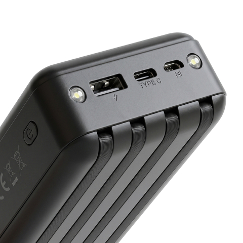 POWER BANK CU INCARCARE SOLARA 20000MAH - NEGRU [4]