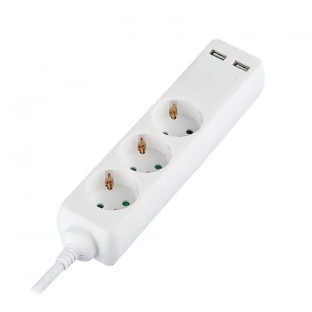 PRELUNGITOR 3 CAI + 2USB 5M(3G1.5MM2) ALB [1]