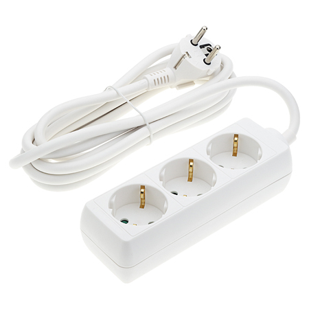 Prelungitoare/Role - PRELUNGITOR 3 CAI 3M(3G1.5MM) 16A MAX 3500W ALB