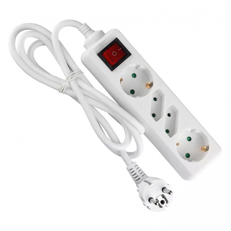 PRELUNGITOR 4 CAI CU INTRERUPATOR 1.5M( 3G1.5MM2) ALB [4]