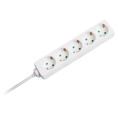 Prelungitoare / Cuple /Role / Adaptoare - PRELUNGITOR 5 CAI 1.5M(3G1.5MM2) ALB