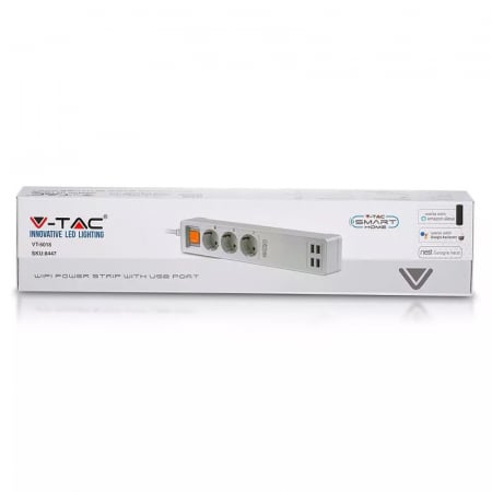 PRELUNGITOR SMART 1.8M 3CAI + 4USB 5A 3500W MAX [3]